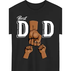 Mens BestDad Slogan Cotton TShirt Green Casual Short Sleeve Tee with Dad Fist Bump and Best Dad Lettering Lightweight Summer Round Neck Shirt for Fathers Day Gifts for Dads Husbands