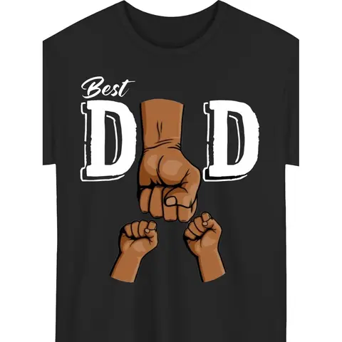 Mens BestDad Slogan Cotton TShirt Green Casual Short Sleeve Tee with Dad Fist Bump and Best Dad Lettering Lightweight Summer Round Neck Shirt for Fathers Day Gifts for Dads Husbands