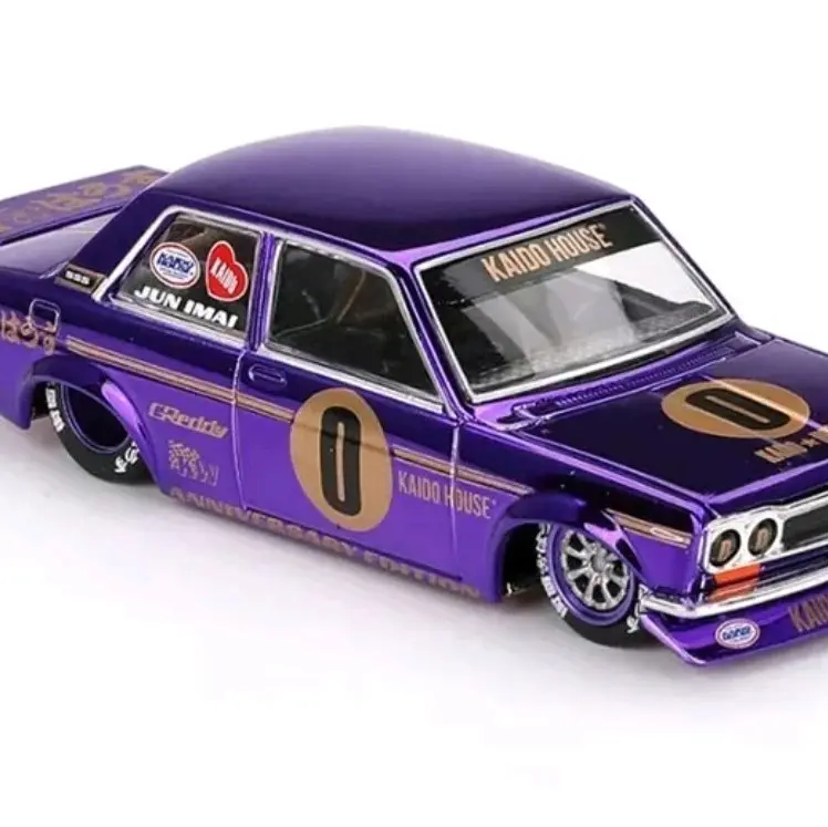 MINI GT KAIDO HOUSE DATSUN 510 PRO STREET ANNIVERSARY 1/64 PURPLE KHMG138