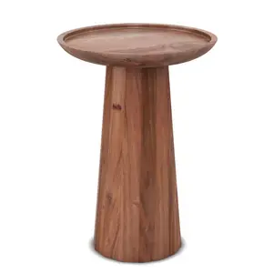 Kimball Wooden Accent Table Light Cognac - WyndenHall: Round Mango Wood, Spot Clean, 18.5" Height