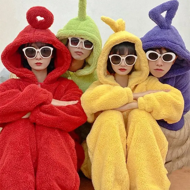 Teletubbies Theme Pajama Set - Unisex Long-Sleeve Soft Fit Clothes, Kids Indoor Loungewear Nightwear for Home Use