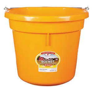 Little Giant Orange 20 qt. Round Plastic Bucket