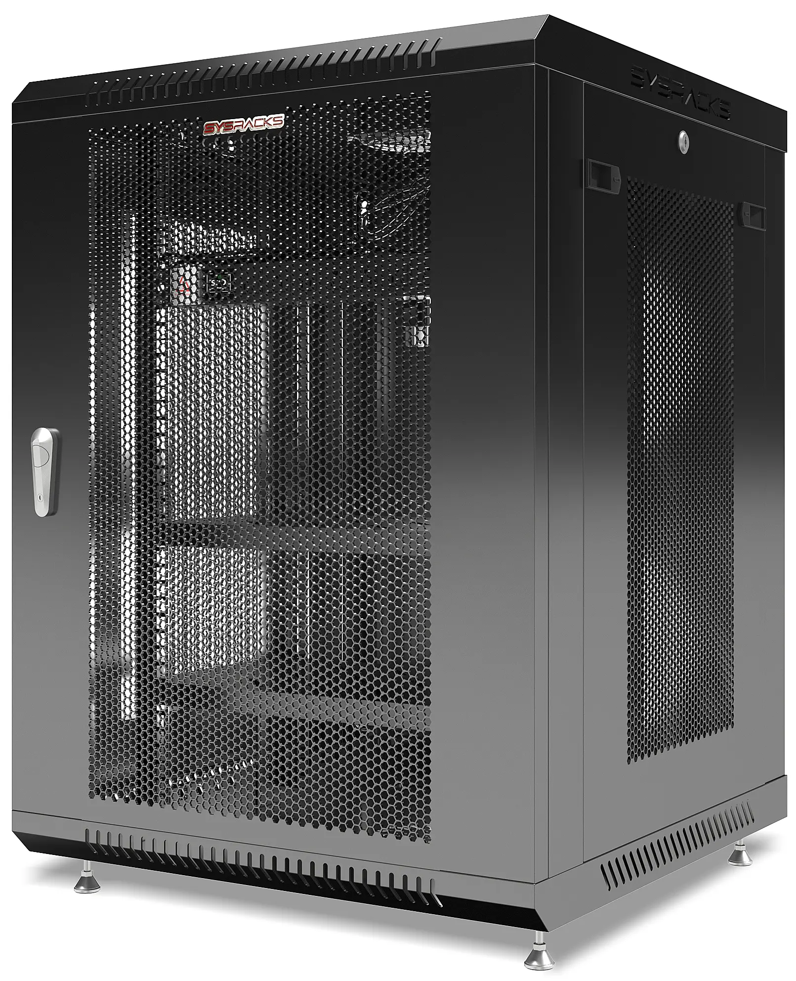 Sysracks 15U Wall Mount Server MESH Door Rack Cabinet Locking Computer Cabinet Network Enclosure for Electronics Security Audio Video AV Equipment Data Rack 24-Inch Depth Server Cabinet (15U) 15.600