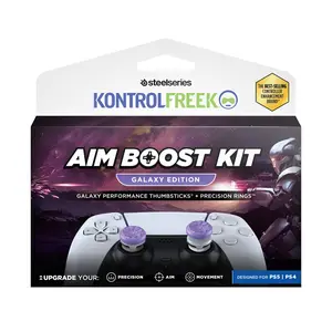 KontrolFreek Aim Boost Kit for PlayStation 5 (PS5) and PlayStation 4 (PS4) Controller | Includes Performance Thumbsticks and Precision Rings | Galaxy Edition