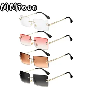 4 Pairs of Frameless Rectangular Glasses -Lightweight And Durable  for Fashion And Daily Wear, Fashionable  Elegant Glasses tiktokshopspringglowup car stuff
