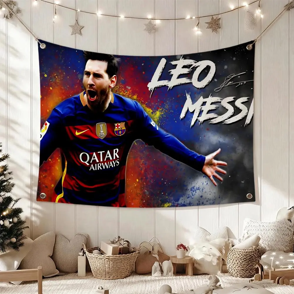 Football Legend Lionel Messi Flags Cheerleading Hand Pulled Flag Multi ...