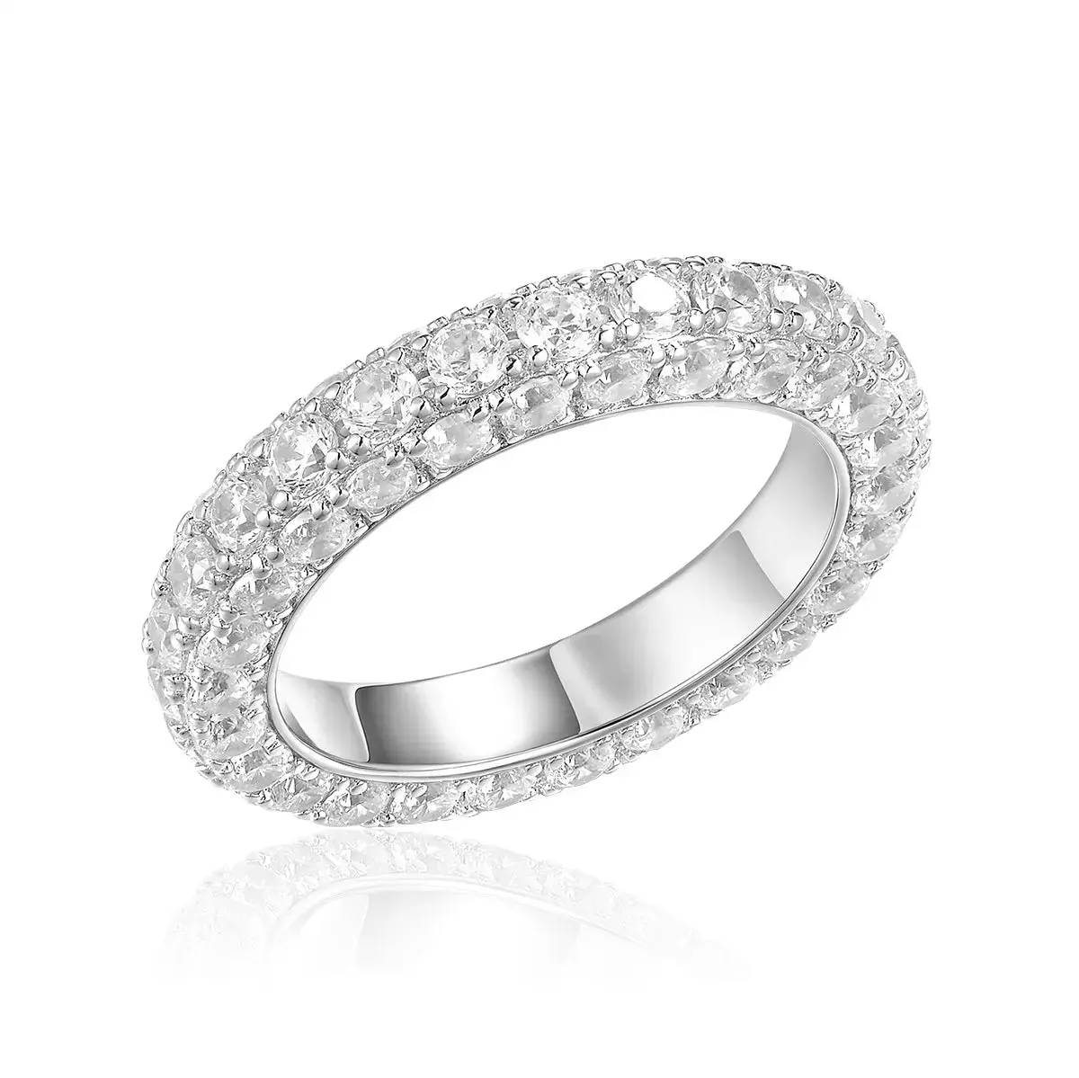 Pave Eternity Ring In Platinum