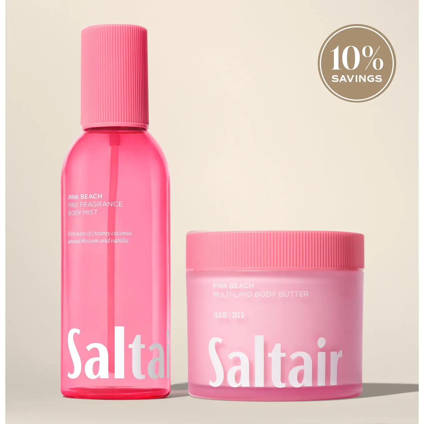 Saltair Pink Beach Body Duo - Coconut, Almond Blossom & Vanilla