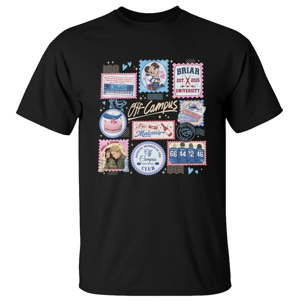 Off Campuss Hockey Stamps Shirt, Briarr University Shirt, Hockey Romance Series, Reading Lover Gift, Unisex Sweater Pullover Tee