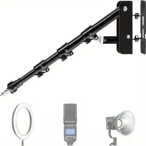 EONIX Ring Light Wall Mount Boom Arm, 43 Inch/110cm Camera Light Stand, Photography Light Stand, Camera Accessories for Strobe Light, Softbox, Reflector, Adjustable Mount Bracket, Swivel Mount