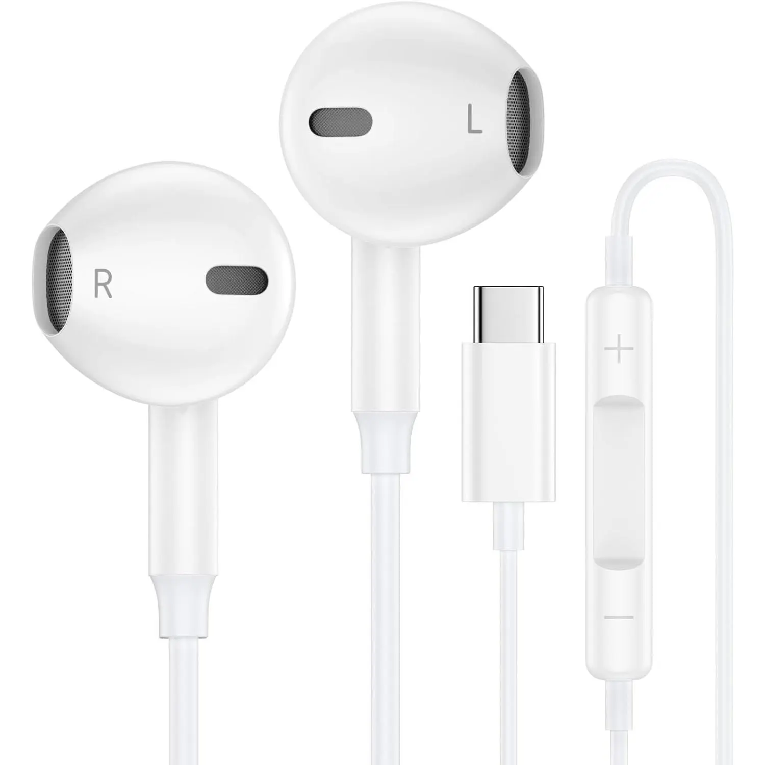 USB C Headphones Wired Earbuds for  16e 16 Pro Max 15 Pro Max 16 Plus 16 Pro 16 15 Plus Pro 15, Type C Earphones USBC Ear Buds with Microphone for Samsmung Galaxy S25 Ultra A16 A35 A26 A36 A56