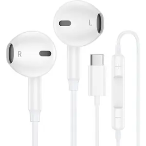 USB C Headphones Wired Earbuds for  16e 16 Pro Max 15 Pro Max 16 Plus 16 Pro 16 15 Plus Pro 15, Type C Earphones USBC Ear Buds with Microphone for Samsmung Galaxy S25 Ultra A16 A35 A26 A36 A56
