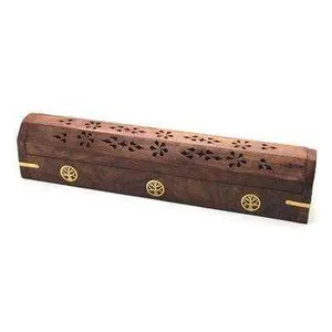 Incense Burner - Assorted Coffin Style Wood Box 12"L