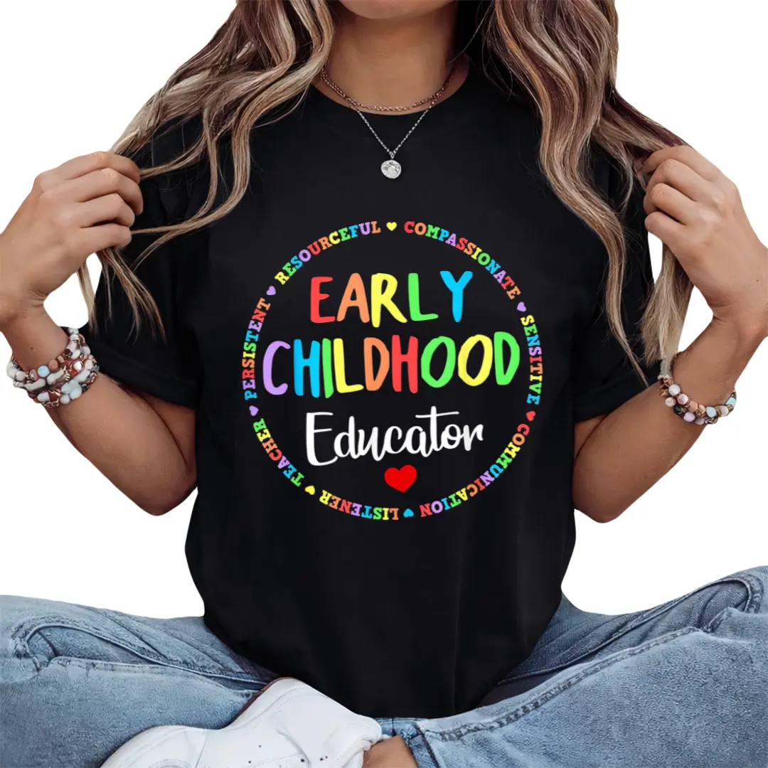 Teacher Early Childhood Education Preschool Head Start Crew T-Shirt