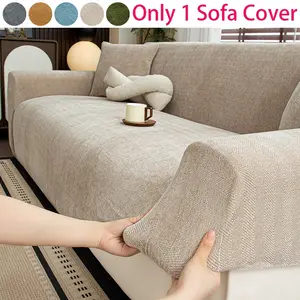 Modern Herringbone Sofa Cover, Non-Slip Durable Child-Friendly Furniture Protector, Easy Install Washable Sofa Protection