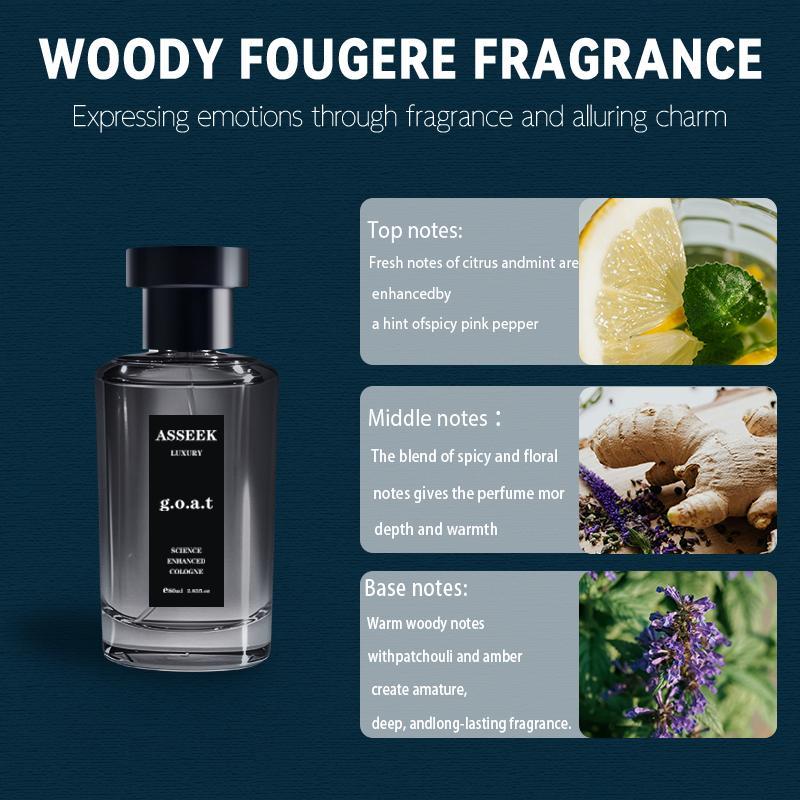 ASSEEK Fragrance Collection  Oceanic Scent  Woody Amber Fragrance  Long-Lasting Floral Notes  Infused with Sicilian Citrus and Jasmine Essential Oil  The Perfect Choice for Dates, Daily Life and Parties