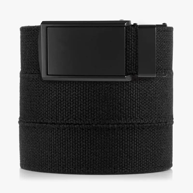 Adjustable Buckle Black Canvas Custom Belt