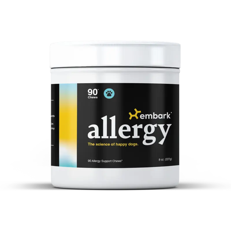 Embark Allergy - Relief for Itchy Skin, Healthy Fur & Coat Care for Dogs - Vet-Backed, Omega & Turmeric Soft Chews Daily Canine Wellness Canine Nutritional Supplement