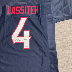Kamari Lassiter Autographed Signed Custom Jersey- Metabilia Coa - Houston Football team