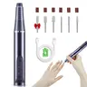 JEWHITENY Compact Shape Precision Nail Drill Machine - 30000RPM Controllable Speed, 6 Gears, Direction Selectable, Rechargeable Professional Tool for Home & Salon Manicure, Pedicure, Polishing with 6 Replacement Drills