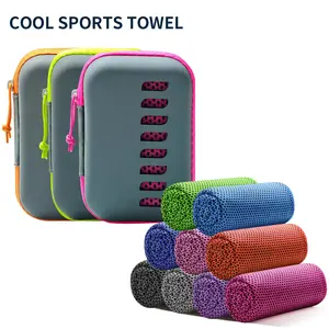 Cooling Towel with Storage Bag, Portable Travel Ice Towel, Quick Dry Towel for Sports, Gym, Hiking and Yoga, Soft Absorbent Towel, Quick Drying Towel, Absorbent Thickened Towel