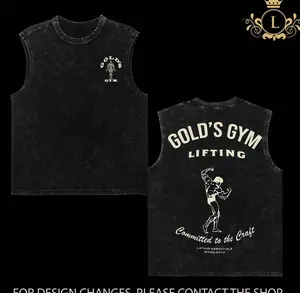 "Committed to the Craft" Gold's Gym Wash Tee - Tank Top, Workout Washed Tee, Men's Sport Outfit, Gym Men's Washed T-shirt, Muscle Training Shirt