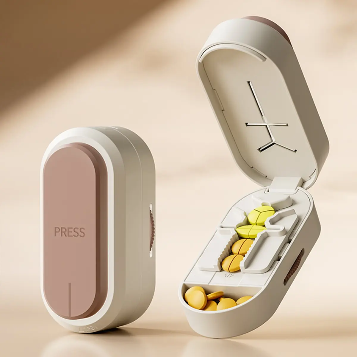 Small Pill Cutter, Pill Cutter Splitter for Small and Tiny Pills, Portable Pretty Pill Cutters for Large Pills, Cuts Vitamins Tablets, Vitamin Organizer