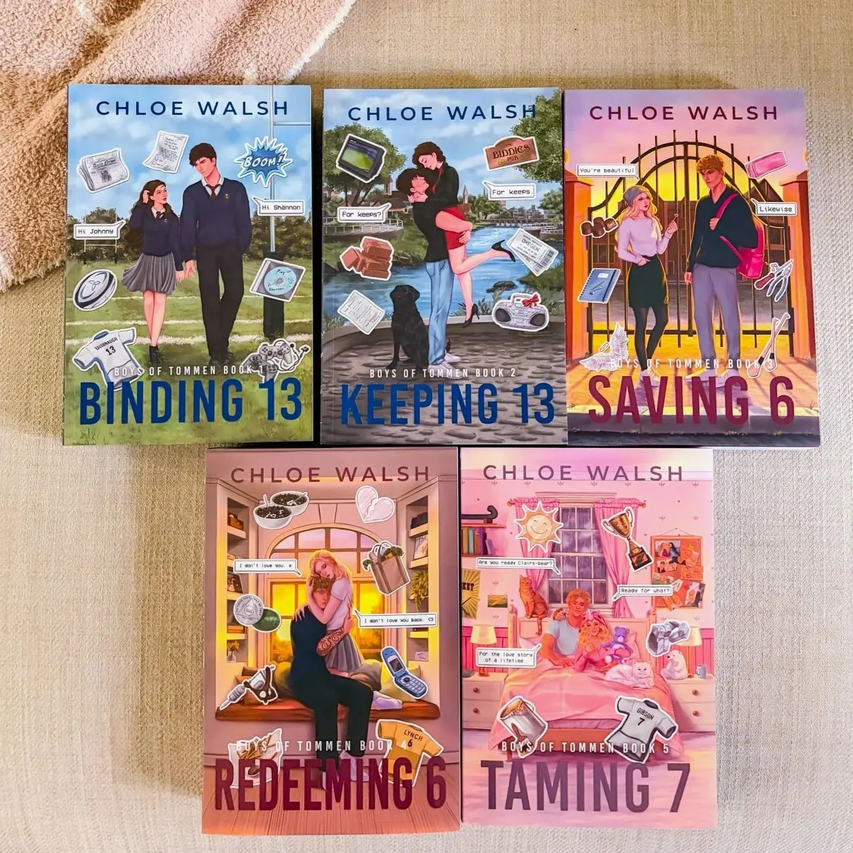 Boys of Tommen Complete Book Bundle, Chloe Walsh Series, Binding 13 Keeping 13 Saving 6 Redeeming 6 Taming 7 Special Edition Series Set for Book Lovers