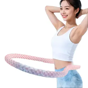 New Quiet Cooling Soft Spring weighted Hula Hoop with Laser Welding Technology for Fitness Yoga Training Indoor Use Multi-Functional Home Gym Equipment