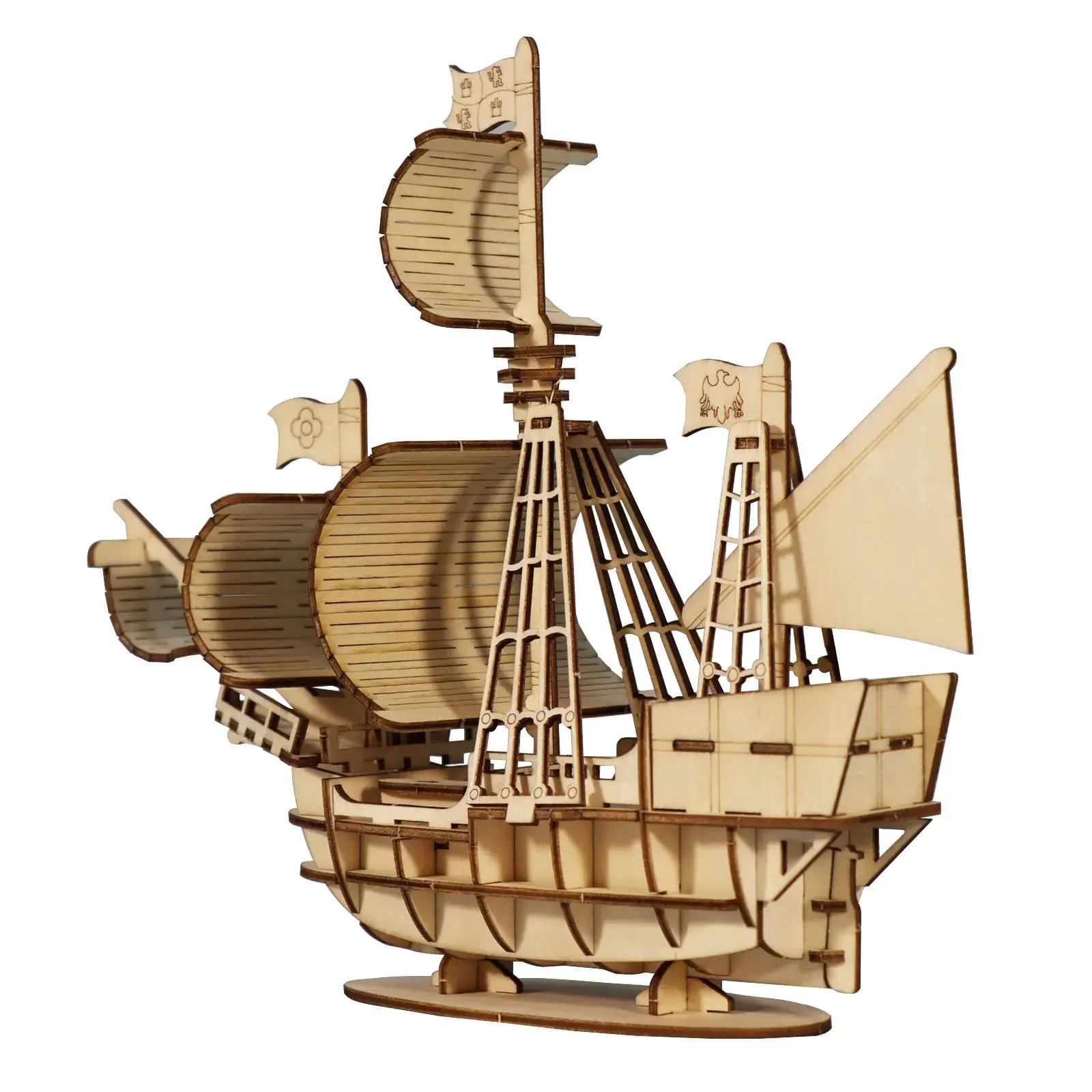 3D Wooden Puzzle Ocean Sailboat Model – DIY Brainteaser Kit for Adults & Teens, Handmade Craft, Perfect Birthday Gift Idea