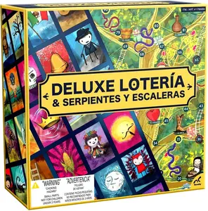 Deluxe Loteria Snakes and Ladders (Serpientes Y Escalera) with Loteria Classic Mexican Board Game