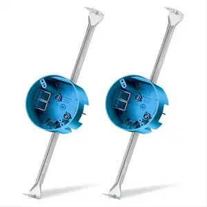 2 Pcs Ceiling Fan Brace Electrical Box 14.25 to 22.5 Inch Adjustable Electrical Box and Support Bar Fan Bracket Blue for Christmas New Year Home Use