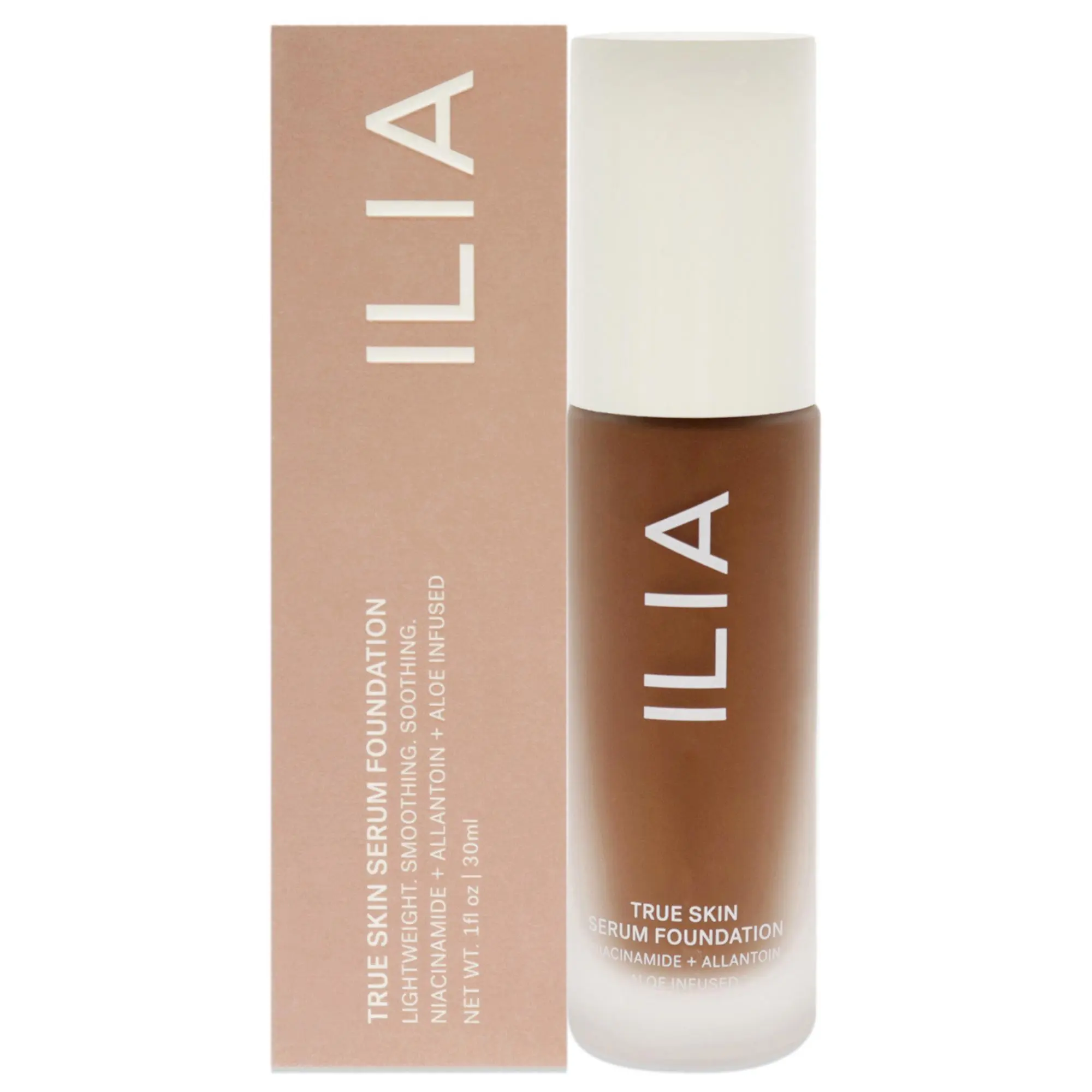 ILIA Beauty True Skin Serum Foundation Cosmetic Makeup - SF14 Bimini, Women's, 1 oz, Algae-Infused, Serum-Like Texture, Infused with Allantoin