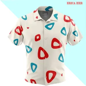 Togepi Pattern Pokemon Button Up  Hawaiian Shirt