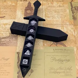 Dnd Desktop Game Accessories, Large Sword-Shaped Dice Storage Ornament, Perfect for Rpg Enthusiasts and Holiday Gifts, Room Decoration