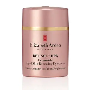 Elizabeth Arden Retinol + HPR Ceramide Rapid Skin Renewing Eye Cream 0.5 oz | Gentle for Sensitive Under-eyes, Smoothing, Brightening & Depuffing