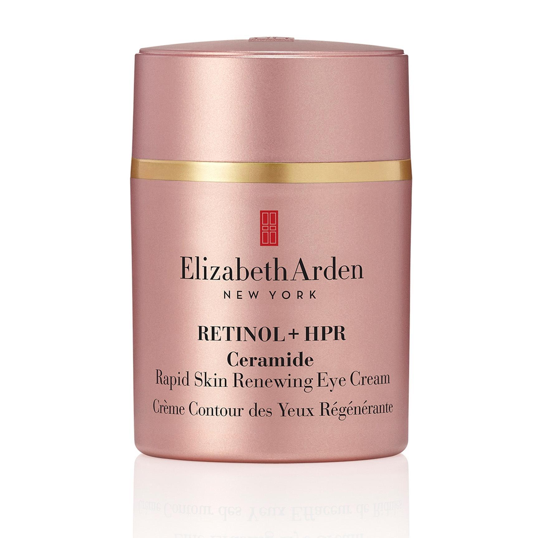 Elizabeth Arden Retinol + HPR Ceramide Rapid Skin Renewing Eye Cream 0.5 oz | Gentle for Sensitive Under-eyes, Smoothing, Brightening & Depuffing