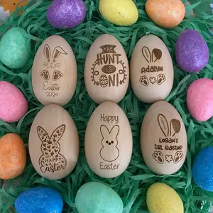 Engraved Wooden Easter Eggs