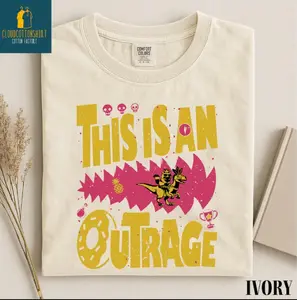 Comfort Colors T-Shirt, This Is An Outrage Shirt, Dungeon Crawler Carl Shirt, Bookish Shirt, Book Lover Gift, Sci Fi Fantasy Tee