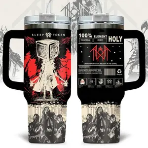 Sleep Token Cup 20 oz & 40 oz Tumbler With Handle 40oz Stainless Steel BPA Free Leak Proof Double Wall Perfect Gift For Fans Women Men