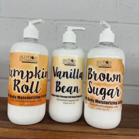Fall Smell Good Essentials (LIMITED EDITION): 16 oz Trio Bundle – The Lotion Company Full Body Moisturizers – (3-Pack/16 oz each)