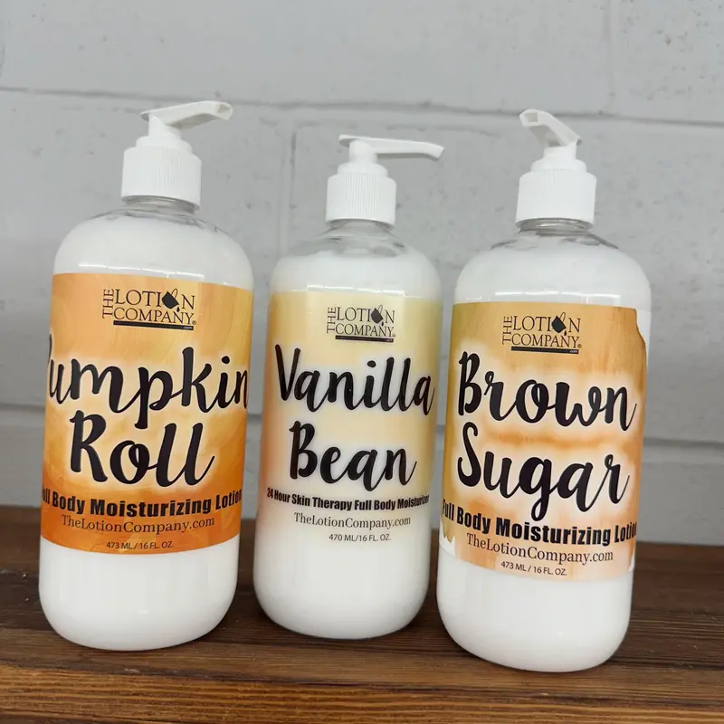 Fall Smell Good Essentials (LIMITED EDITION): 16 oz Trio Bundle – The Lotion Company Full Body Moisturizers – (3-Pack/16 oz each)