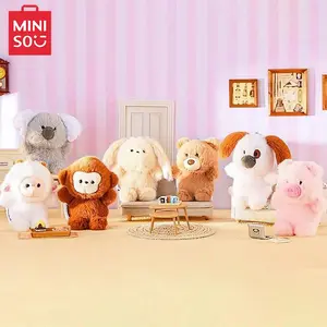 Miniso Gift Friends Hugging Series Plush Doll Keychain Adorable Cuddly Character Pendant for Bags & Keys Cute Animal Design Perfect Gift