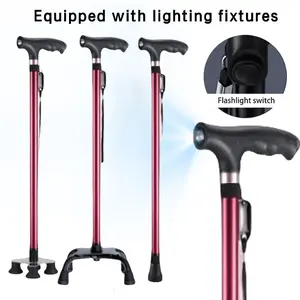 Aluminum Offset Walking Cane for Seniors and Adults, Portable Lightweight, Durable Walking Sticks, Balance Hiking Trekking Stick, Stable Large Base, All Terrain