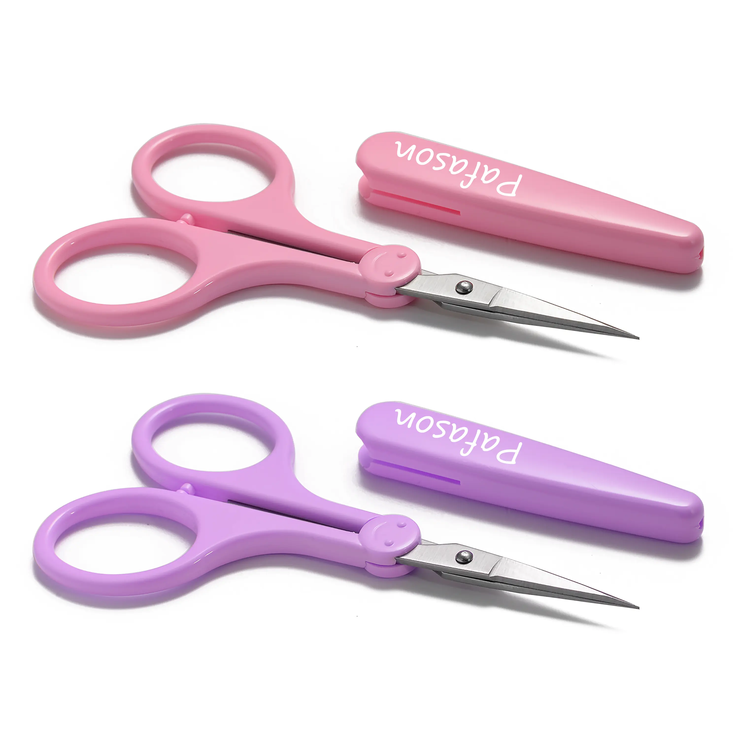PAFASON Small Travel Sewing Craft Scissors Set Straight Precision Fine Tip Stainless Steel for Quilting Knitting Embroidery Cross Stitch Crochet Thread Yarn Paper Detail Cutting Safety Case
