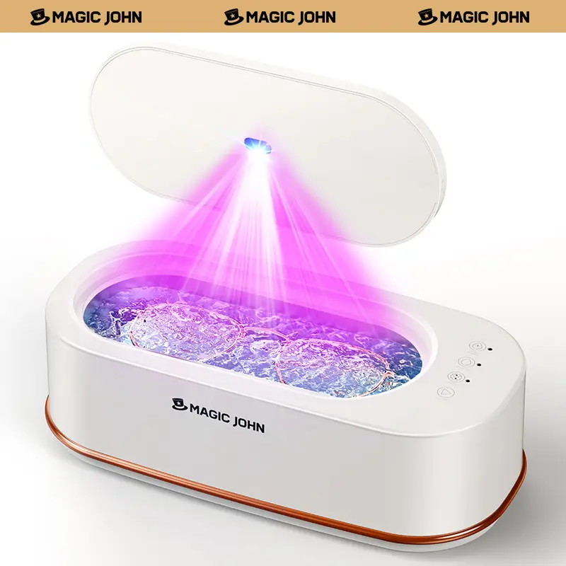 MAGIC JOHN Multifunctional Ultrasonic Cleaner with Sterilization, 47KHz Professional Cleaner Machine for Cleaning, Earrings, Glasses, Jewelry, Rings,