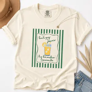 Comfort Colors But My Jesus He Be Makin’ Lemonade T-Shirt, Funny Christians Quote Tee, Women Top, For Woman - TrendWear USA