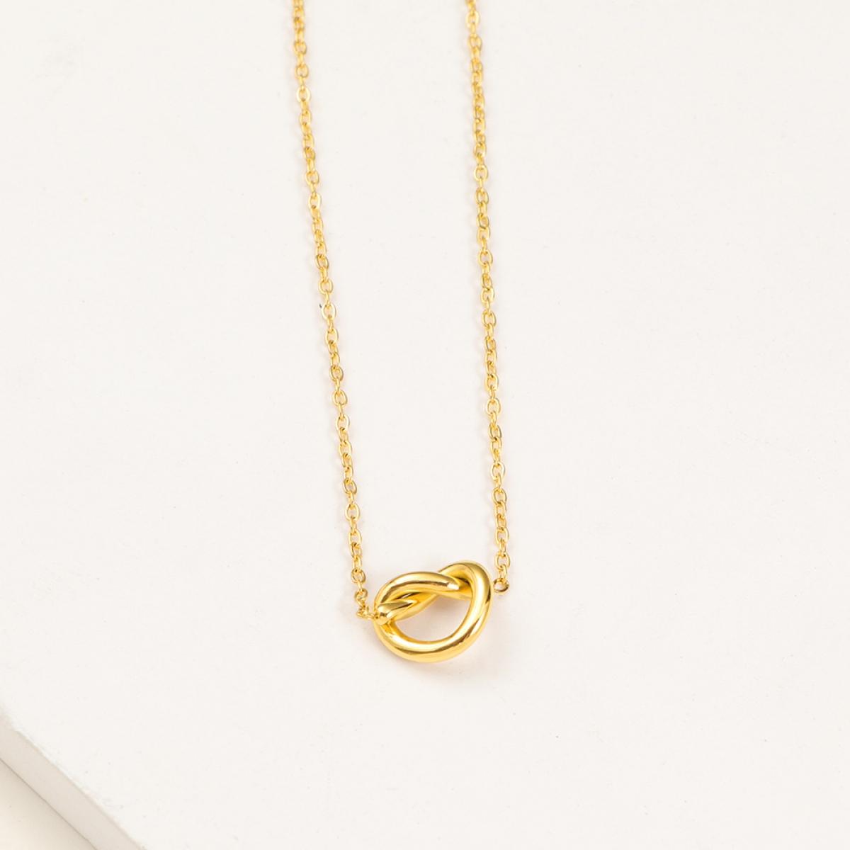 Elegant Love Knot Pendant Necklace for Women, Dainty Minimalist Statement Necklaces, Timeless Everyday Wear Jewelry, Perfect Gift for Her, Versatile Accessory for Party Daily Outfit, Premium Craftsmanship Design