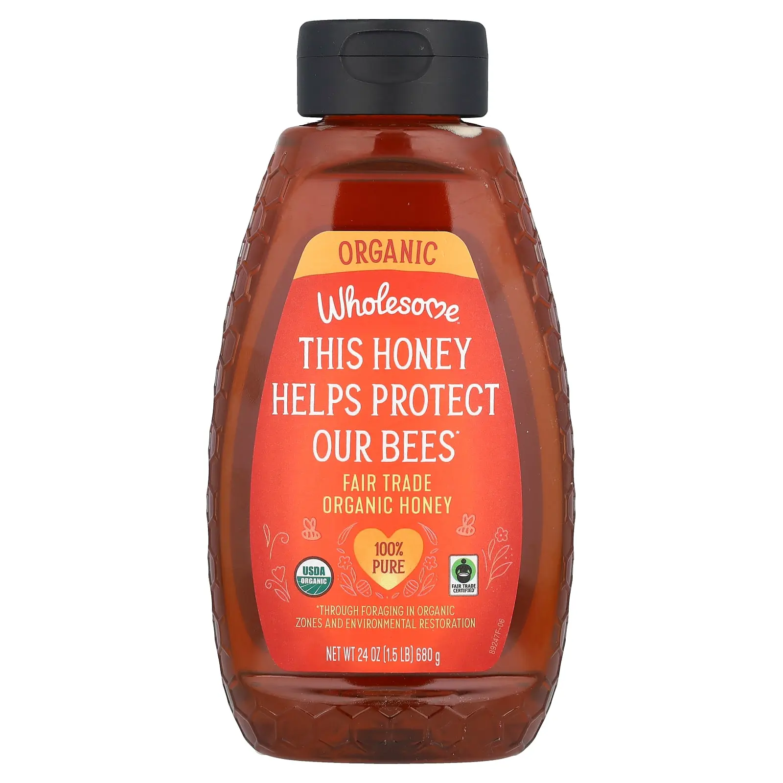 Wholesome Sweeteners Fair Trade Organic Honey, 24 oz (680 g)