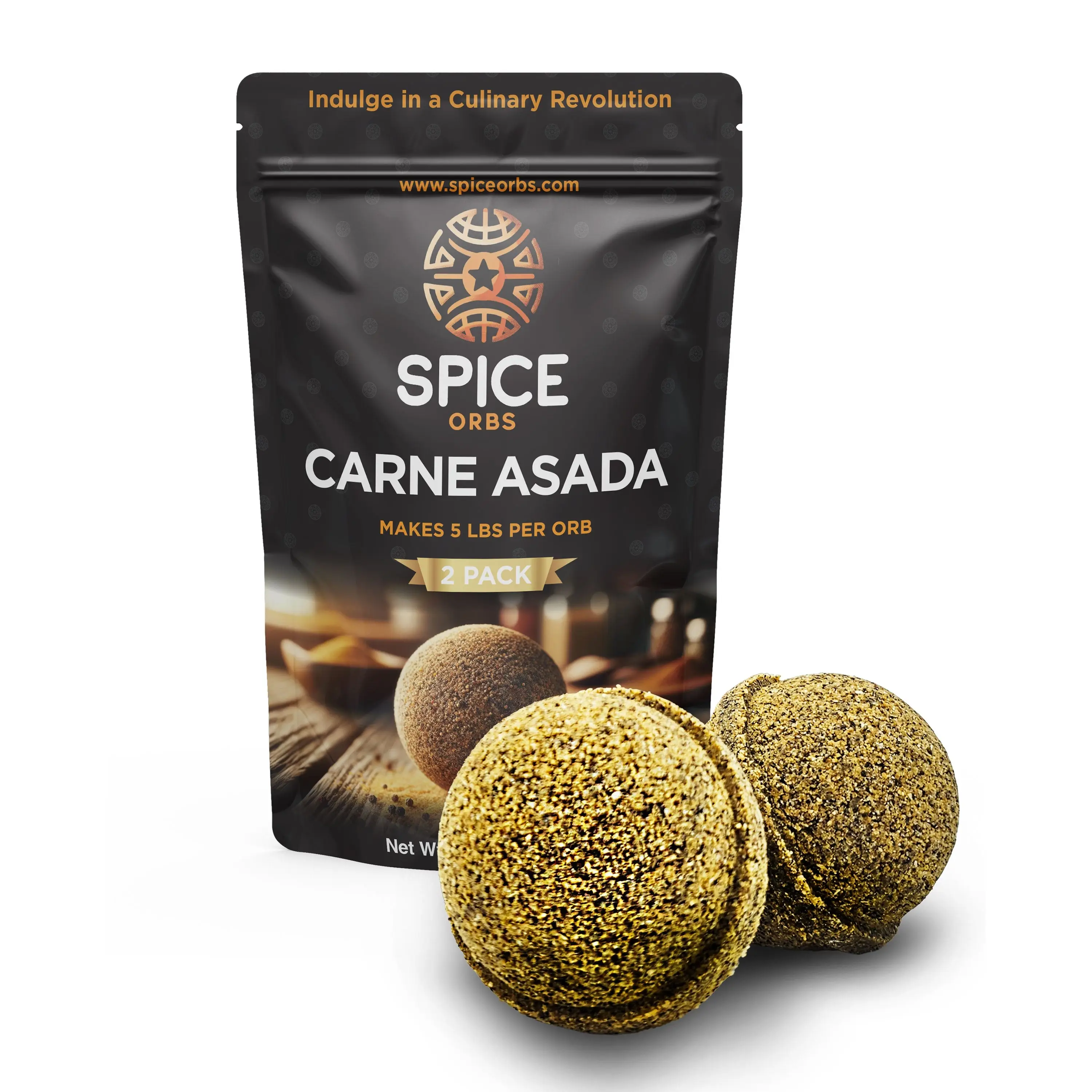 Large Carne Asada Spice Orb 2-Pack – The Perfect Spice Bomb for an Easy Marinade – Great Flavor & Authentic Mexican Bomb Seasoning for Grilled Meats!